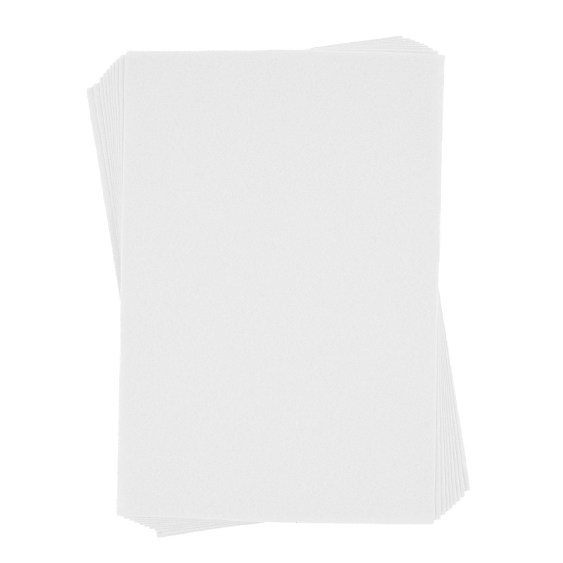 Coli fetru A4, 1mm, alb, set 10 coli, Colorarte