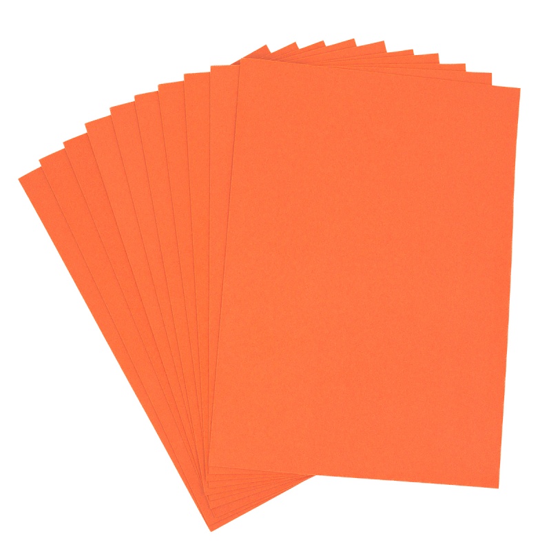 Hartie gumata A4, 1.3mm, portocaliu, set 10 coli, Colorarte