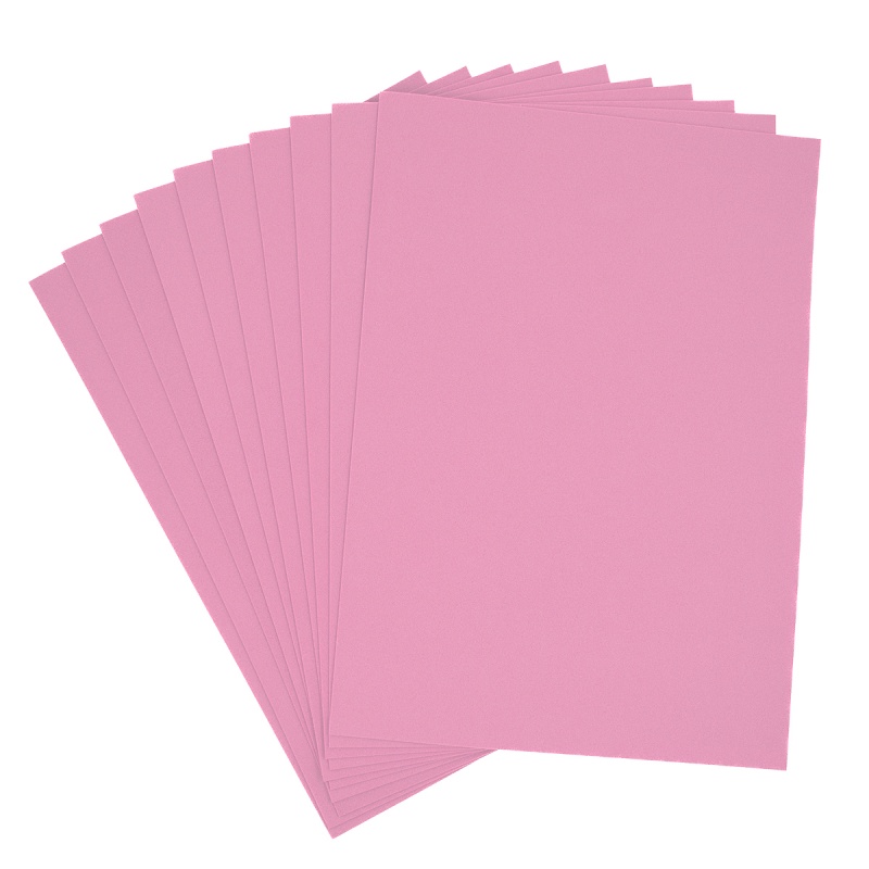 Hartie gumata A4, 1.3mm, roz, set 10 coli, Colorarte