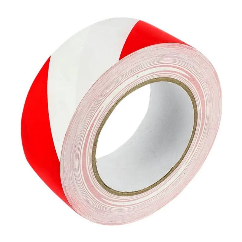 Banda adeziva Grand 130-1961, pentru avertizare, 48mm x 50m, alb-rosu