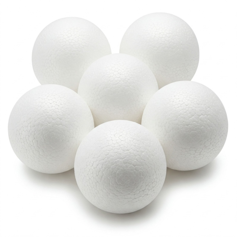 Accesorii creatie - polistiren - sfera, alb, 4.5cm, set 6 buc, Colorarte