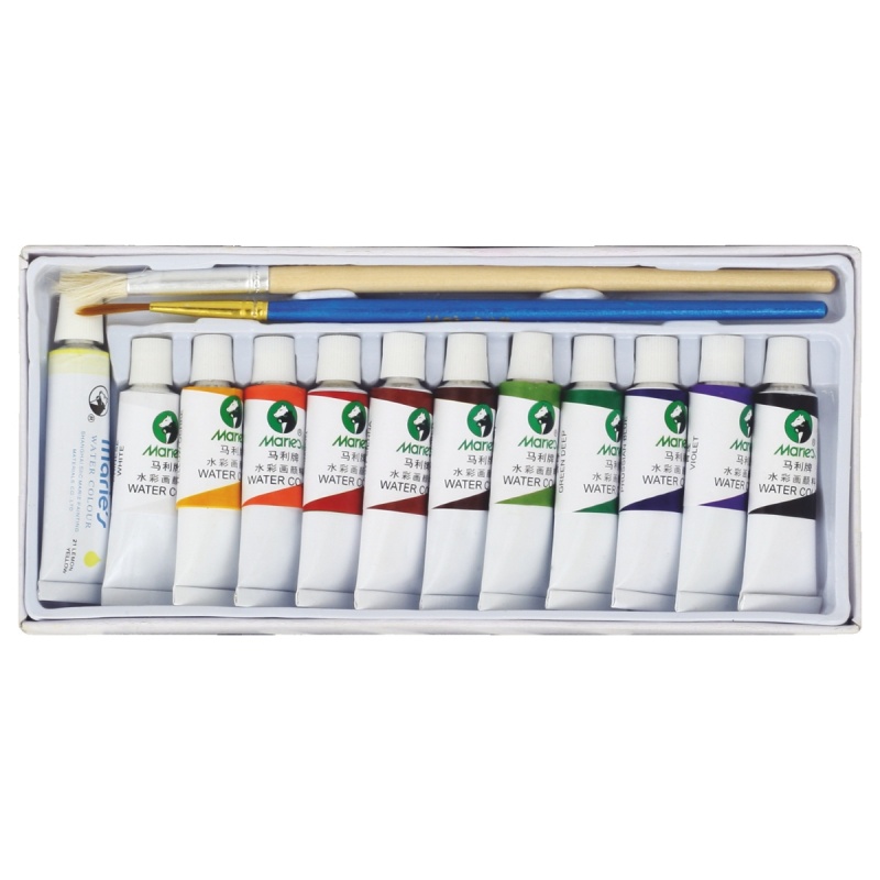 Culori tempera Maries, 12 culori x 5ml, E1325
