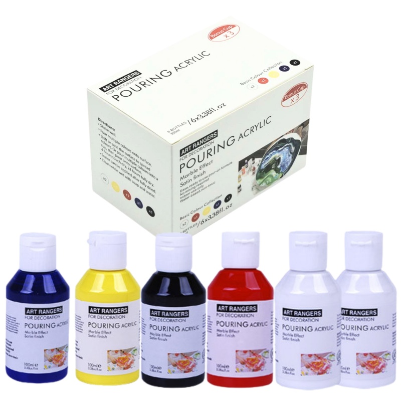 Culori acrilice Magi-Wap, 6 culori x 100ml, PMA06100R-1
