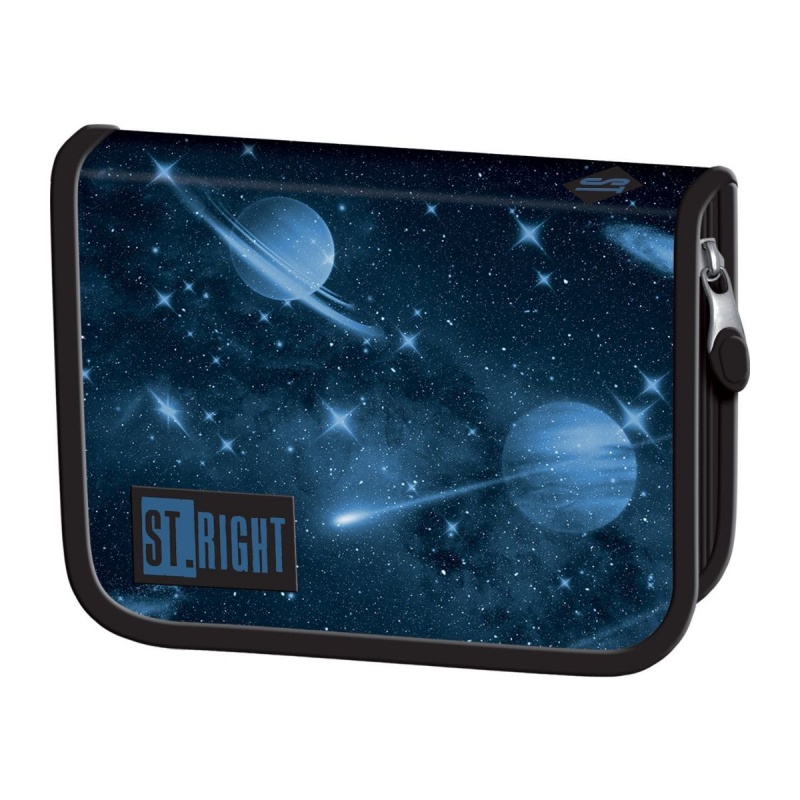 Penar neechipat St.Majewski St.Right Planets Nasa, 1 fermoar, 2 extensii, negru cu bleu