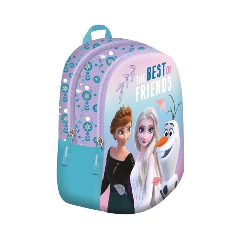Ghiozdan gradinita St.Majewski Frozen - Magic of Nature, 27cm, 2 compartimente, bleu cu mov