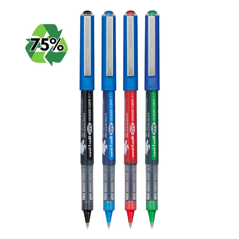 Roller Uni-ball Eye Ocean Care UB-157, 0.7mm, cu capac, 75% din materiale reciclate din care 10% deseuri din oceane