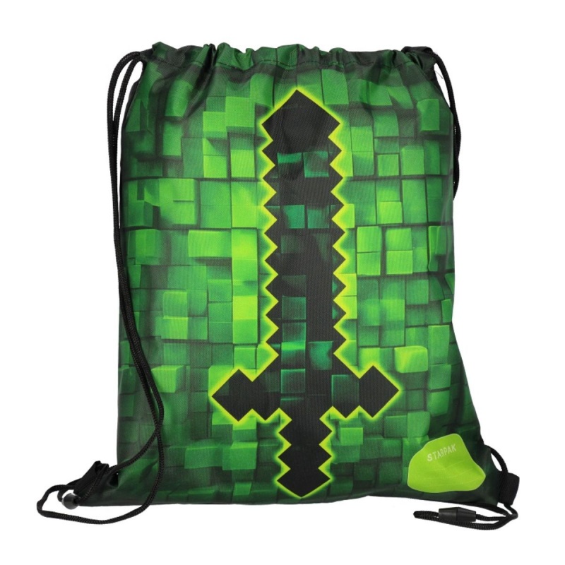 Rucsac cu snur pentru copii Starpak Pixel, 38.5x33cm, 550835
