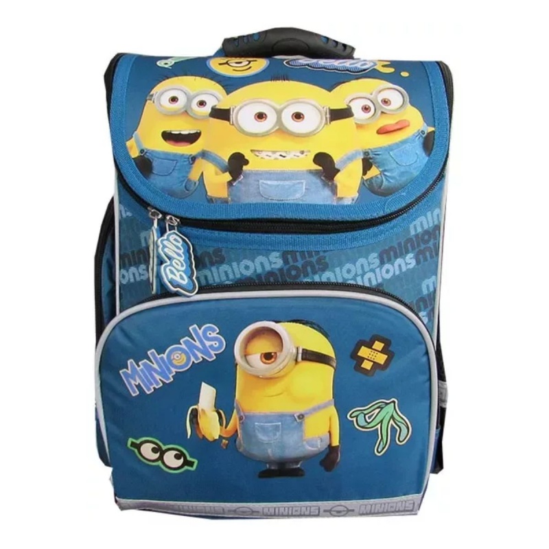 Ghiozdan St.Majewski Minions, 37 cm, rigid, albastru, 644139
