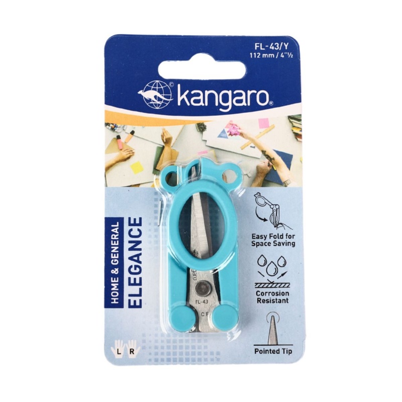 Foarfeca Kangaro Elegance FL-43/Y, 11.2cm, lama inox, blister