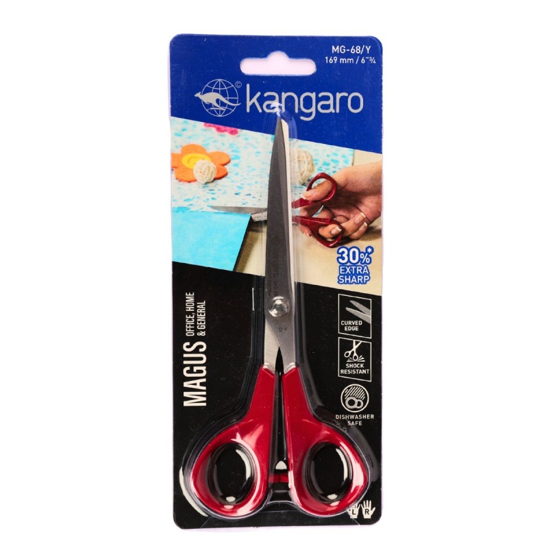 Foarfeca Kangaro Magus MG-68/Y, 16.9cm, lama inox, blister