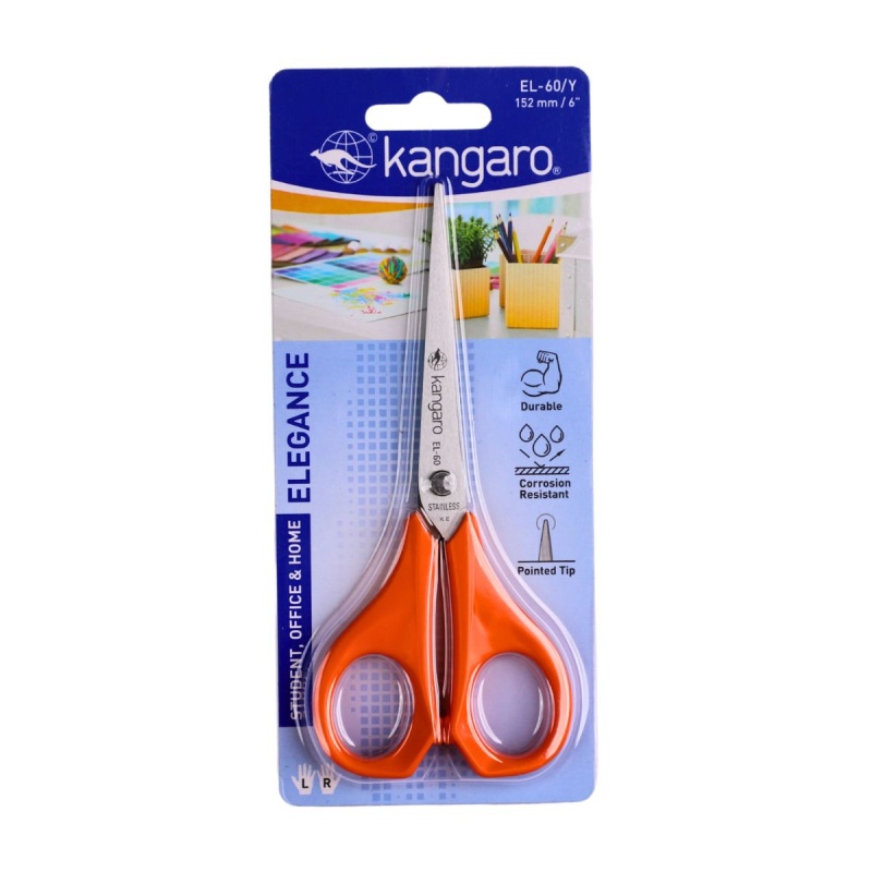 Foarfeca Kangaro Elegance EL-60/Y, 15.2cm, lama inox, blister