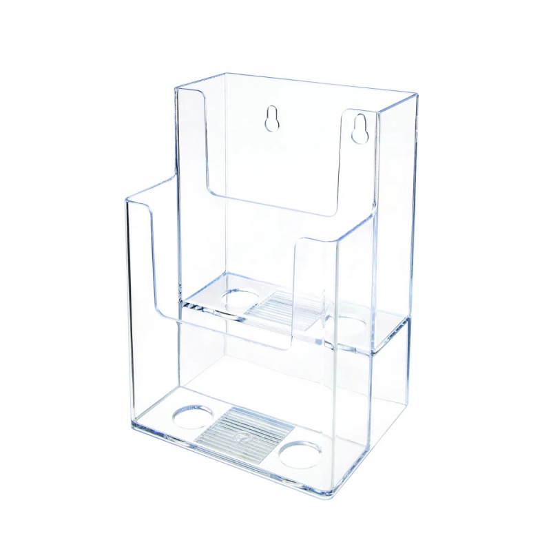 Suport plastic Deflecto, LHPA421, A4, 2 compartiment, pentru cataloage, reviste
