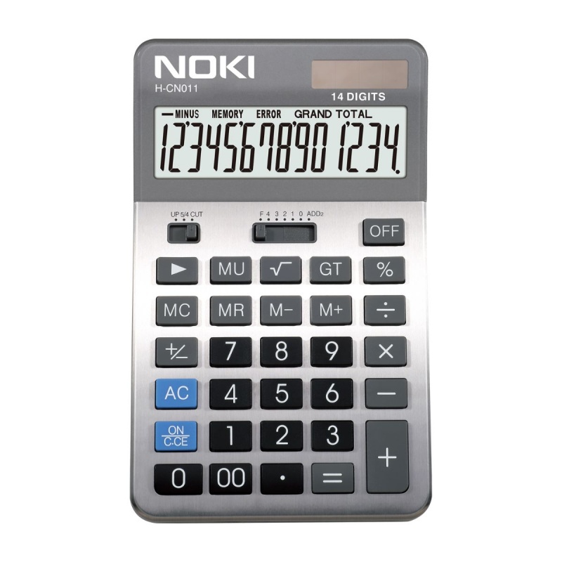 Calculator de birou Noki H-CN011, 14 digiti, alimentare baterie + solar, ecran inclinat