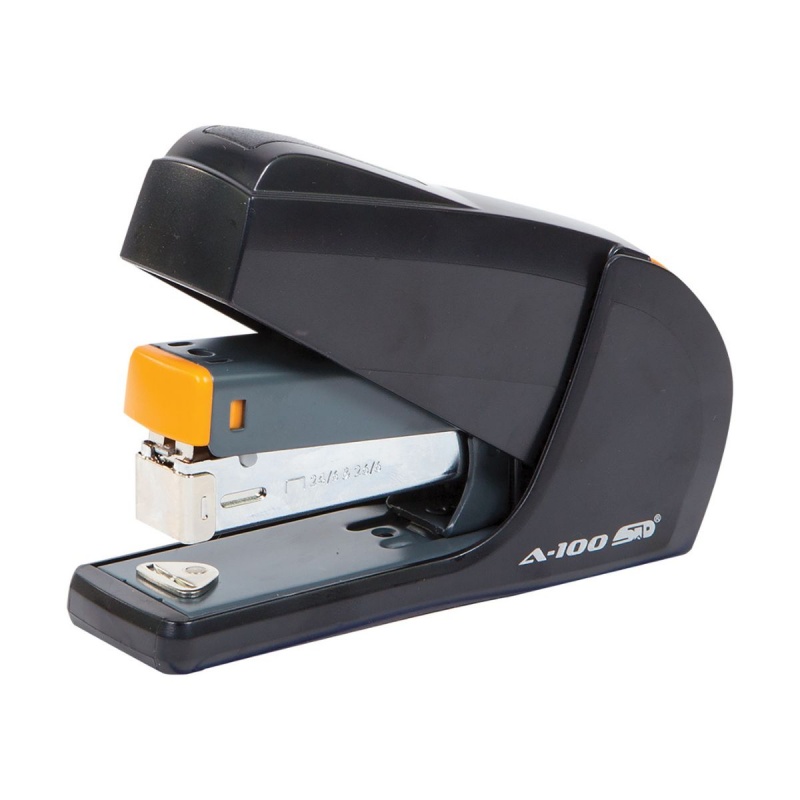 Capsator STD Less Effort A-100, 24/6 - 26/8, 25 coli, 48mm, capsare usoara plata, negru