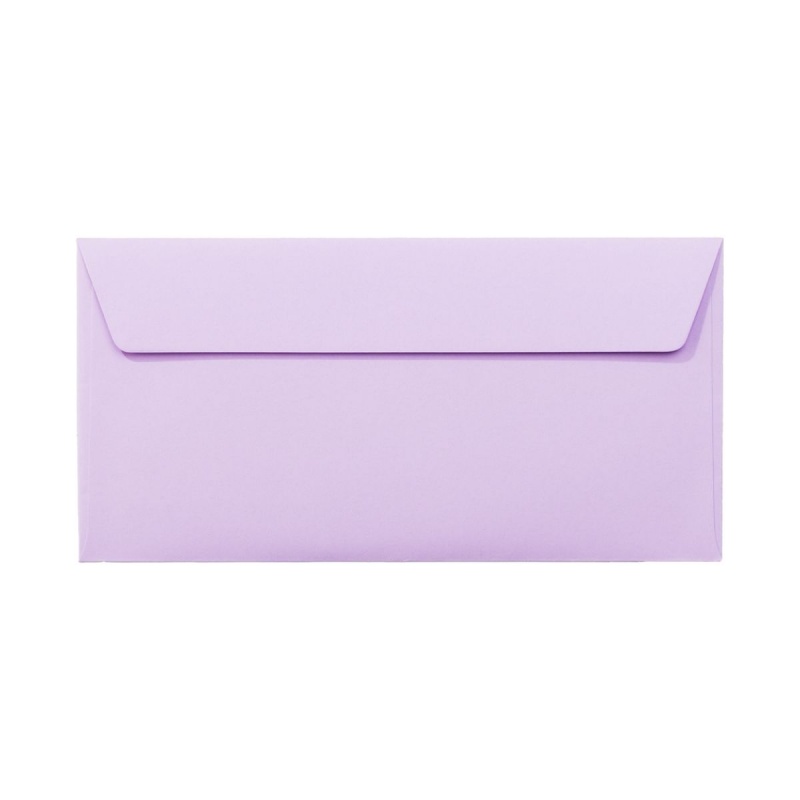 Plic color DL PC12L, lila, 120g/mp, 110x220mm, autoadeziv, set 25 buc