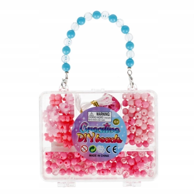 Set creatie accesorii margele bratari MegaCreative, tip gentuta, 532404, 13x12x2cm, +6 ani
