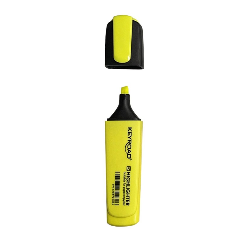 Textmarker Keyroad KR972165, varf tesit, galben