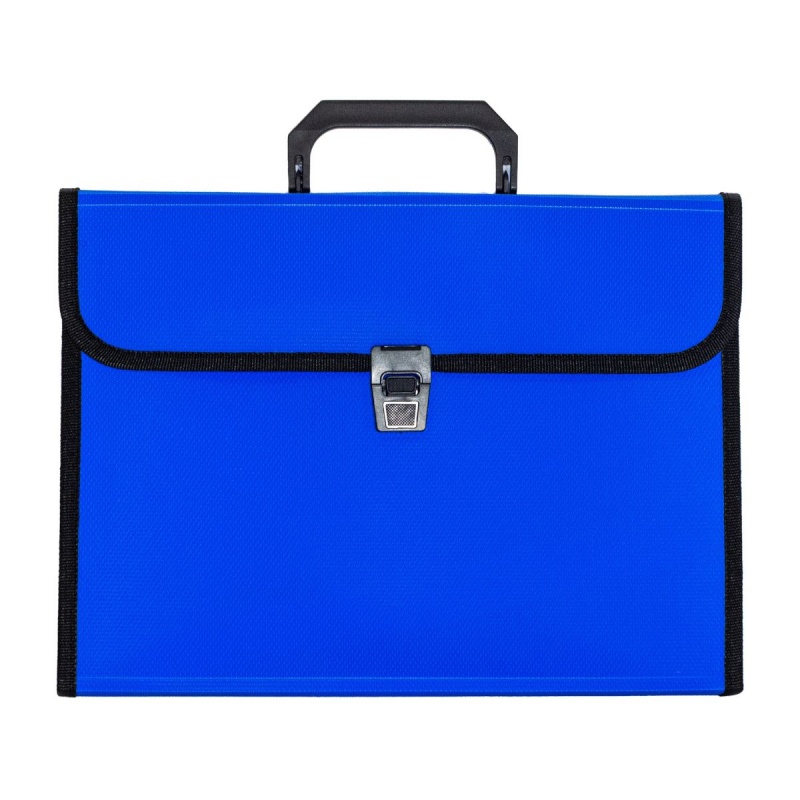 Servieta plastic CNX W421/412, cu maner, 13 separatoare, 33x25x2cm, negru / albastru