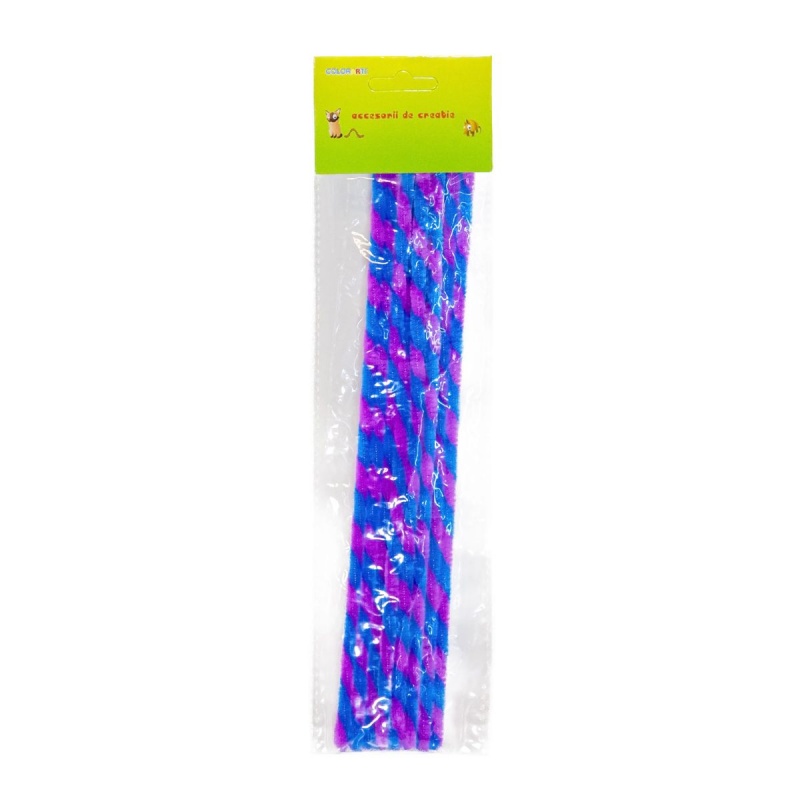 Accesorii creatie - sarma plusata, blue, mov, rasucita, set 10 buc, Colorarte