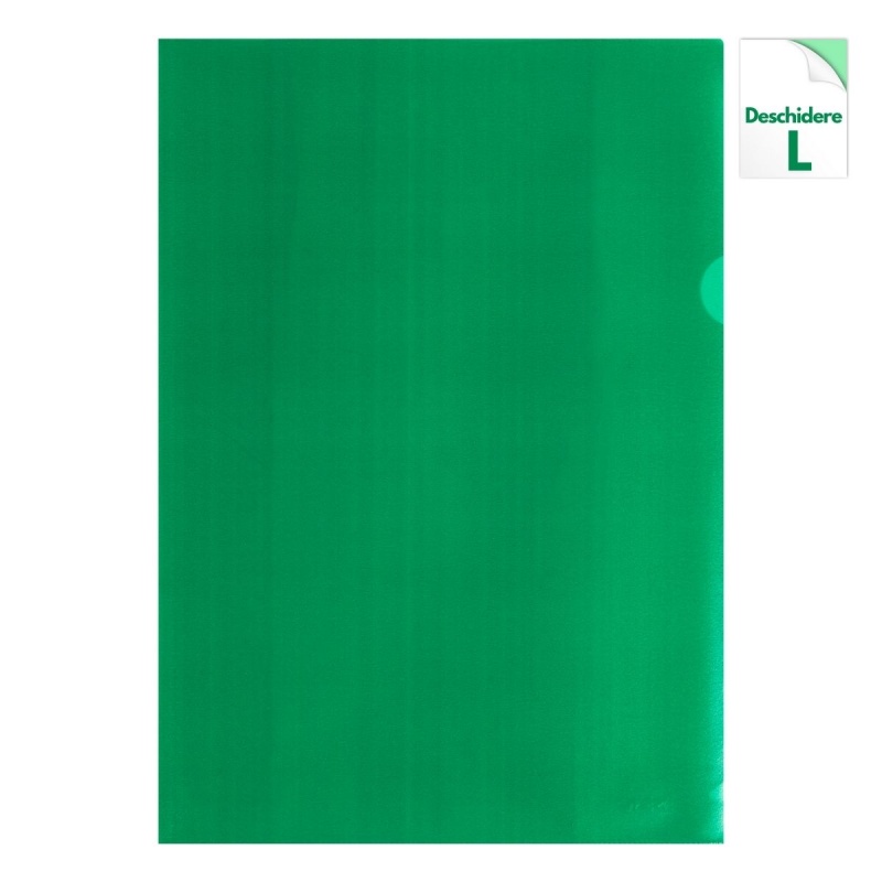 Folie de protectie Noki 4815, A4, portret, 70 microni, deschidere in L, plastic, verde , set 100 buc
