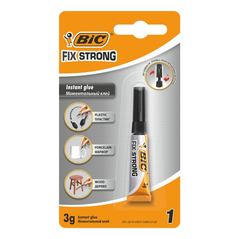 Lipici solid Bic Fix Strong, 3g, 1 bucata/blister