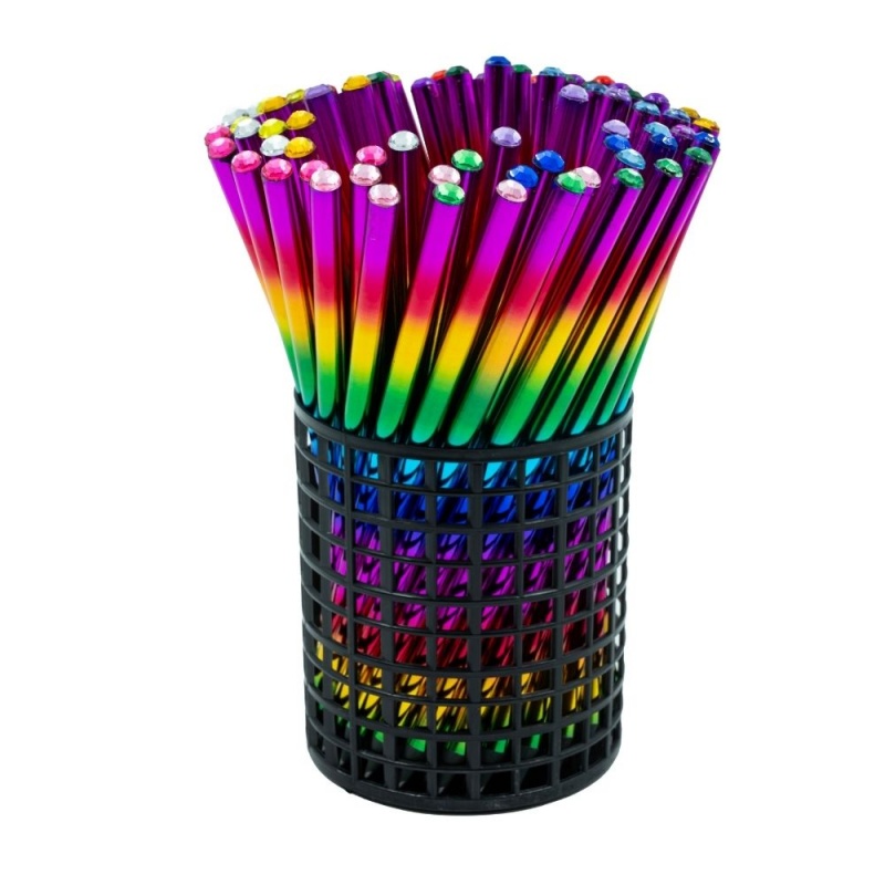 Creion grafit CNX Diamant KS2604, HB, corp curcubeu, acryl