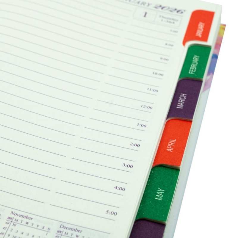 Agenda A5 datata 2026, CNX MB-2613, coperta floral
