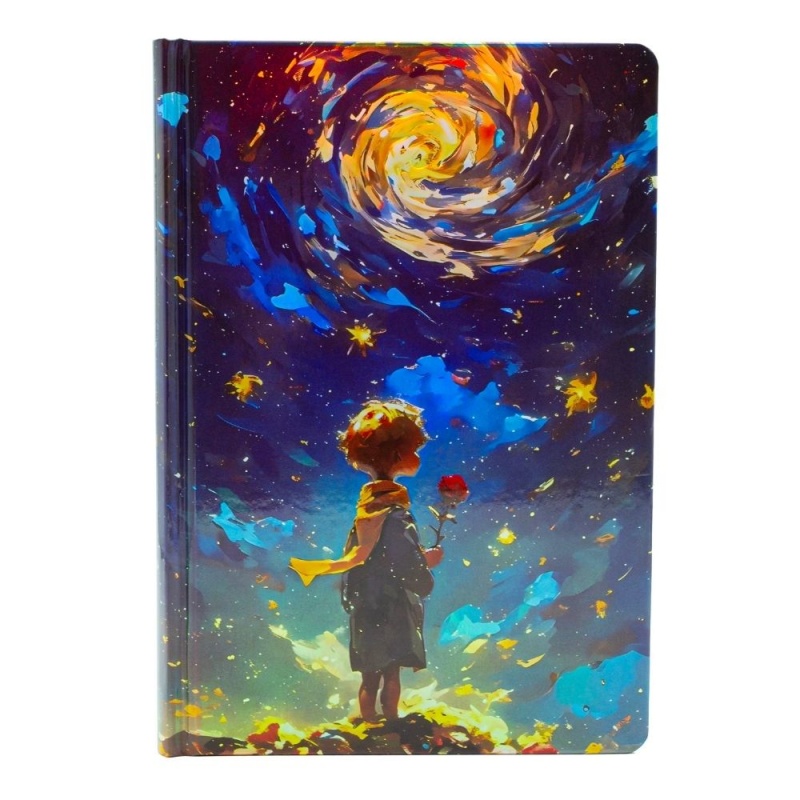 Jurnal A5 CNX JZA5128-2484, 128 pagini, imagini astrale, coperta material dur