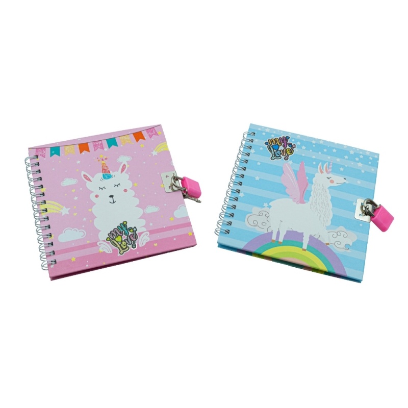 Jurnal CNX S48K-011, 45 pagini, motive Love, coperta carton, cu lacatel si spira