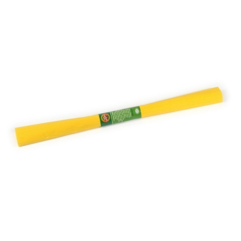 Hartie creponata Koh-i-noor K9755-10, 50x200cm, galben intens, set 10 role