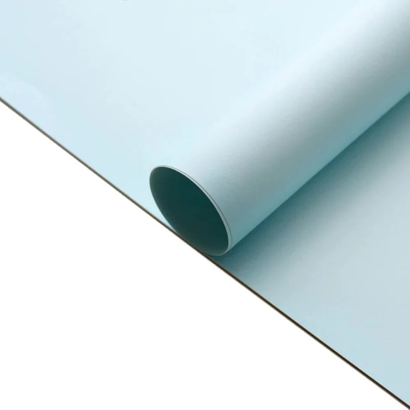 Hartie ambalat pentru cadou blue, model flori, 380x500cm, set 10 coli