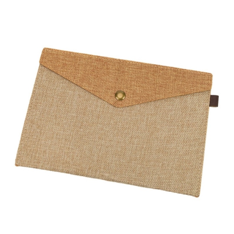 Plic cu capsa magnetica RECSTAP2316, material textil bej, 24x16.5cm