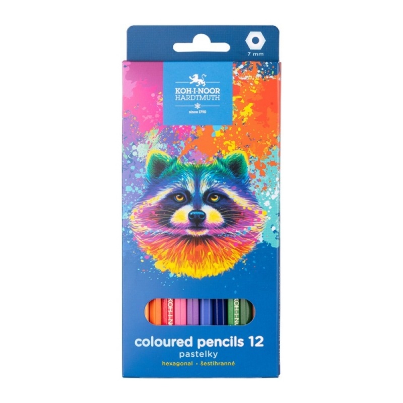 Creioane colorate Koh-i-noor Raton K3552-12R, 12 culori