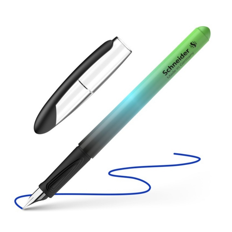 Stilou Schneider Voyage STI197 / 1614 42, varf M, alimentare rezerve, corp plastic negru pastel, grip cauciucat