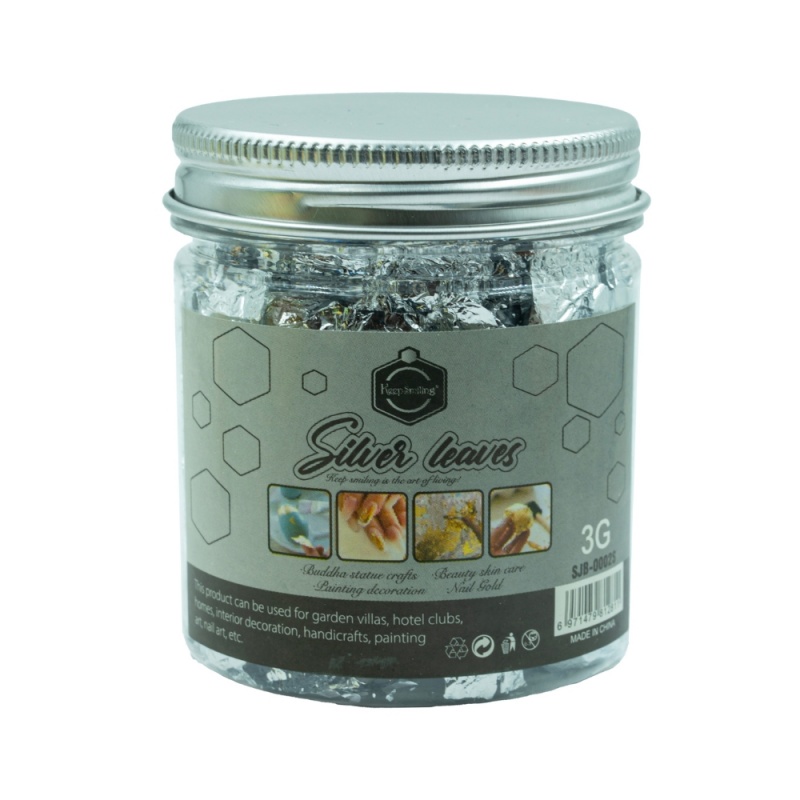 Foita COLORARTE SJB-0002S, argintie, 3g, borcan