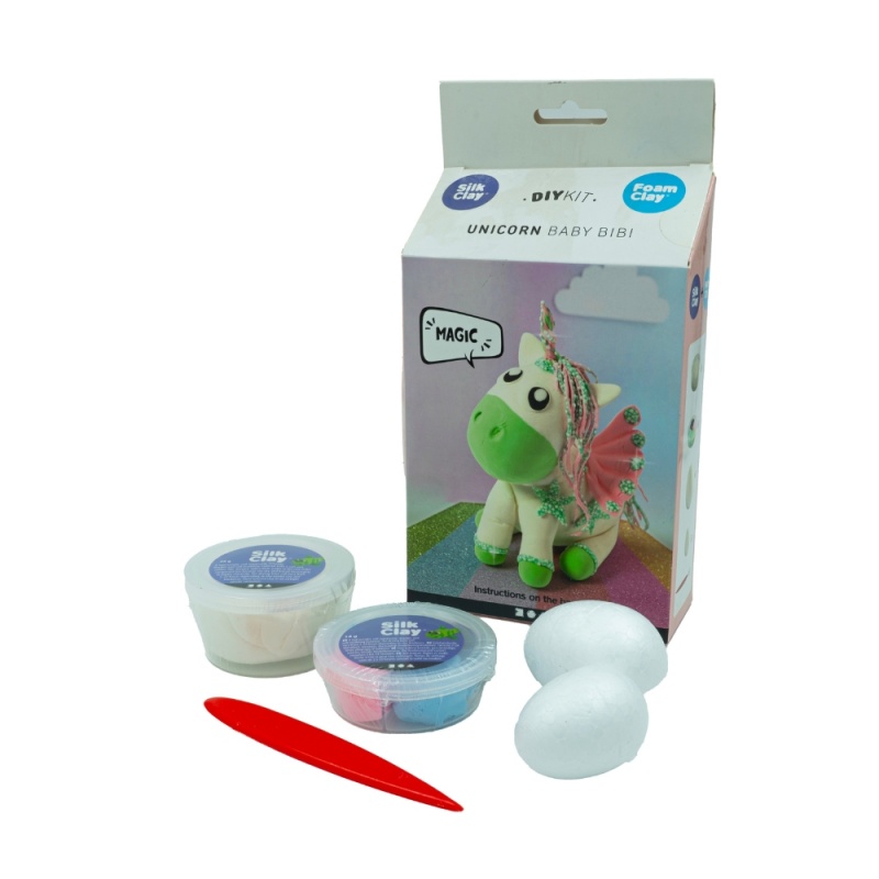 Accesorii creatie Unicorn, verde, plastilina + accesorii polistiren, Cnx 100750