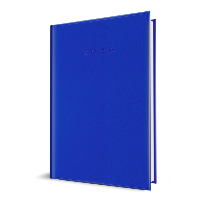 Agenda A5 datata 2026 Herlitz, 352 pagini, coperta buretata albastra