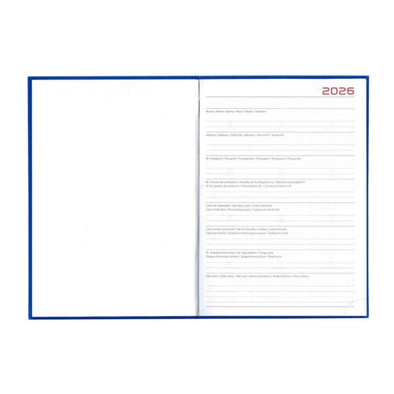 Agenda A5 datata 2026 Artibest EJ-1202, 336 pagini, coperta buretata rosie
