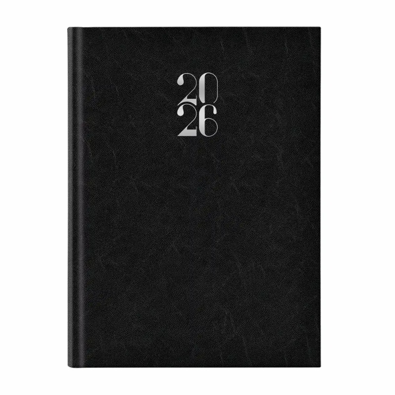 Agenda A4 datata 2026 Artilux EJ-1105, 128 pagini ivory, coperta buretata neagra