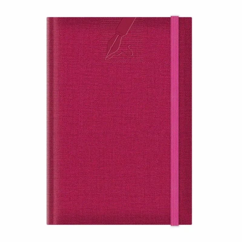 Agenda A5 nedatata Colere EJ-1503, 224 pagini, cu elastic, fucsia