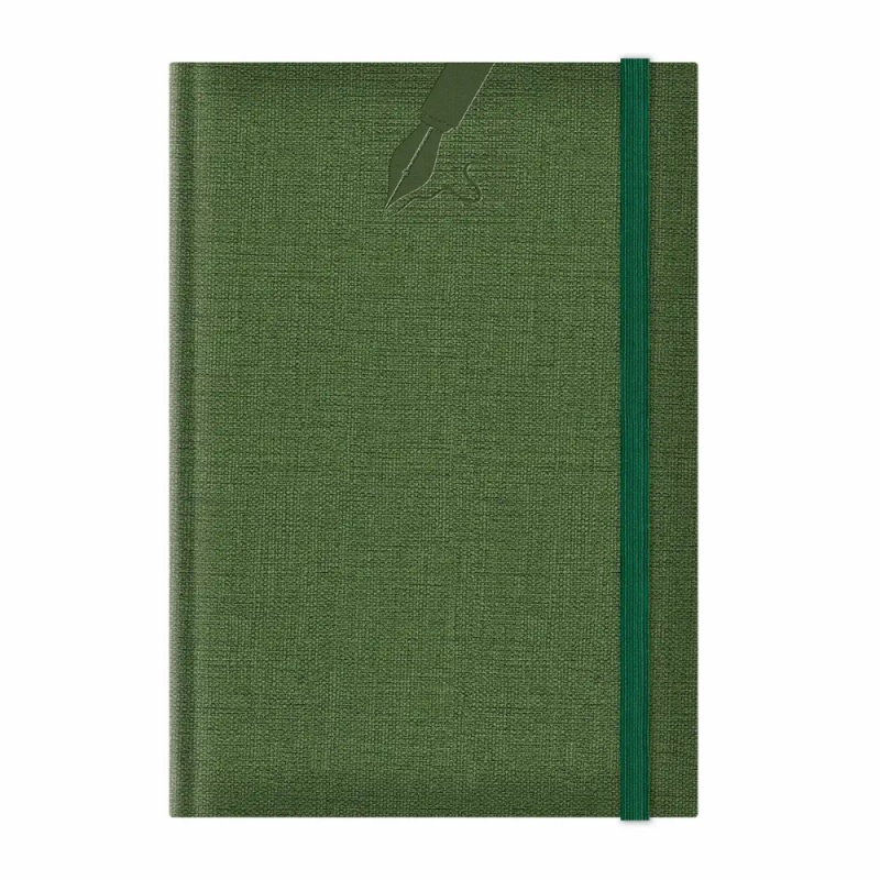 Agenda A5 nedatata Colere EJ-1504, 224 pagini, cu elastic, verde