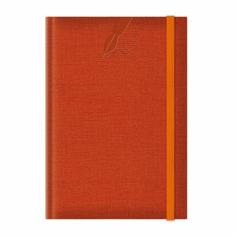 Agenda A5 nedatata Colere EJ-1506, 224 pagini, cu elastic, orange