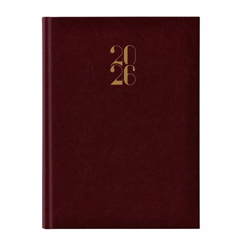 Agenda A5 datata 2026 Artilux EJ-1115, 336 pagini ivory, coperta buretata maro