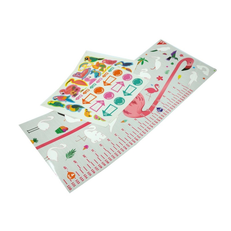 Accesorii creatie - perete flamingo autoadeziva masurare inaltime, ZEBRA AE0204