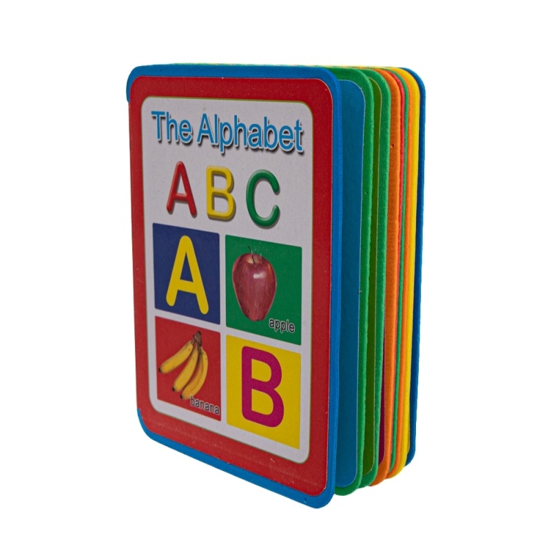 Carte alfabet CNX PE-01 cu imagini, din hartie gumata, 10x13 cm, in Engleza