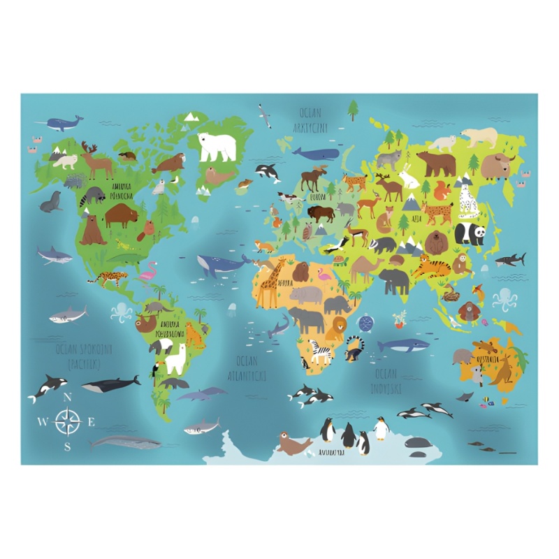 Mapa birou Starpak Harta animalelor, A3, cu 2 fete, 492707