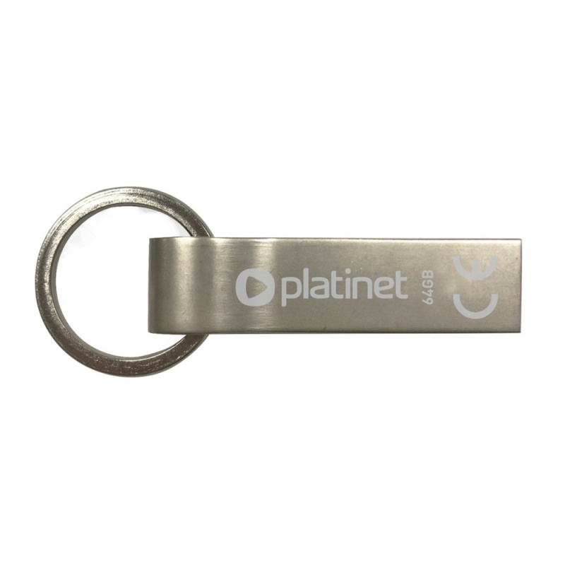 Stick memorie 64GB Platinet PMFMK64 44851, USB 2.0, carcasa metal, rezistent la apa