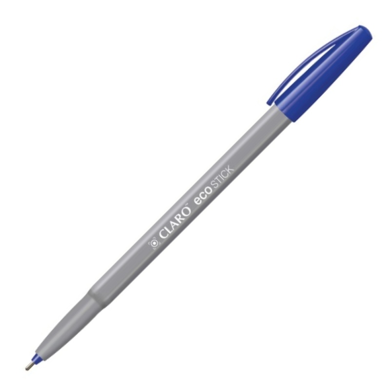 Pix cu bila CLARO Eco Stick, CL-2202, CL-3524, CL-ECO-A, 0.7mm, cu capac, scris albastru