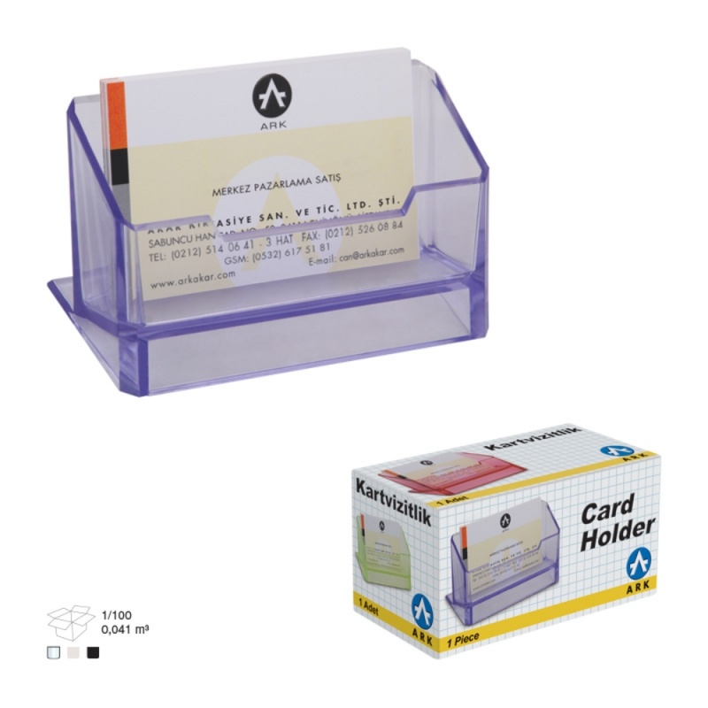 Suport carti de vizita ARK 1384, plastic transparent
