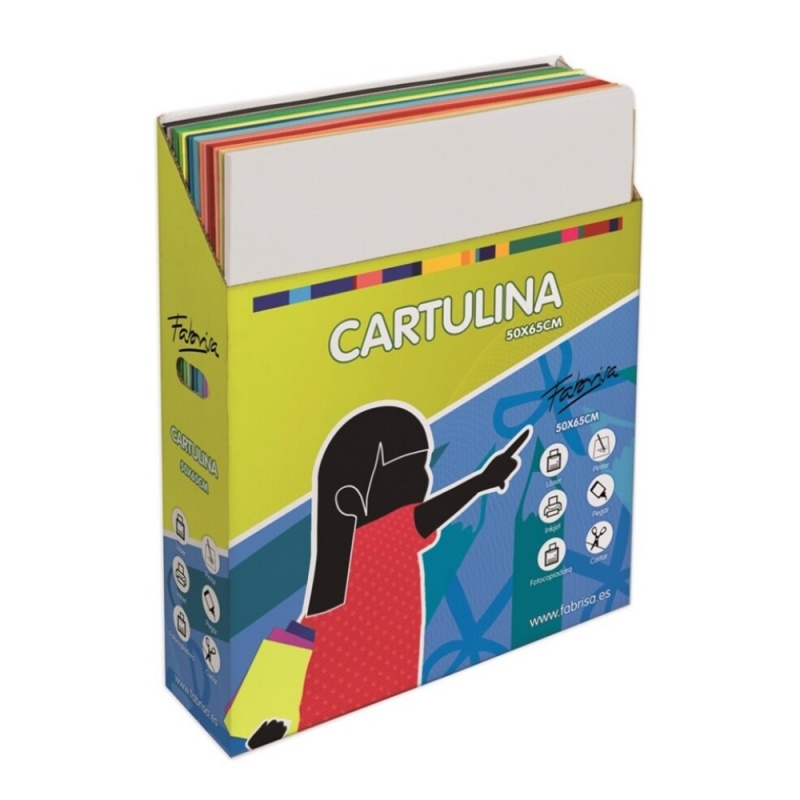 Set mixt carton colorat Fabrisa 17780, 50x65cm, 180g/mp, 15 topuri, culori diverse, top 500 coli